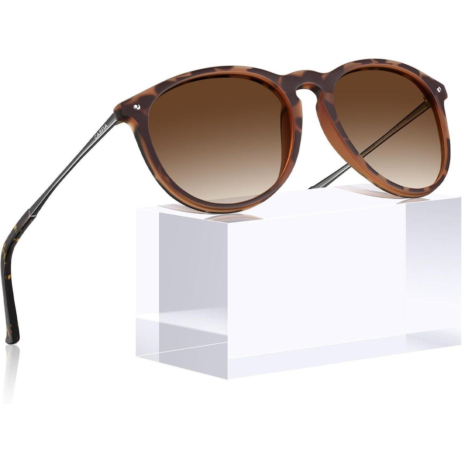 LuxusKollektion Sonnenbrille Sonnenbrille Polarisierte Herren Damen schildpatt farbverlauf Braun (1-St)