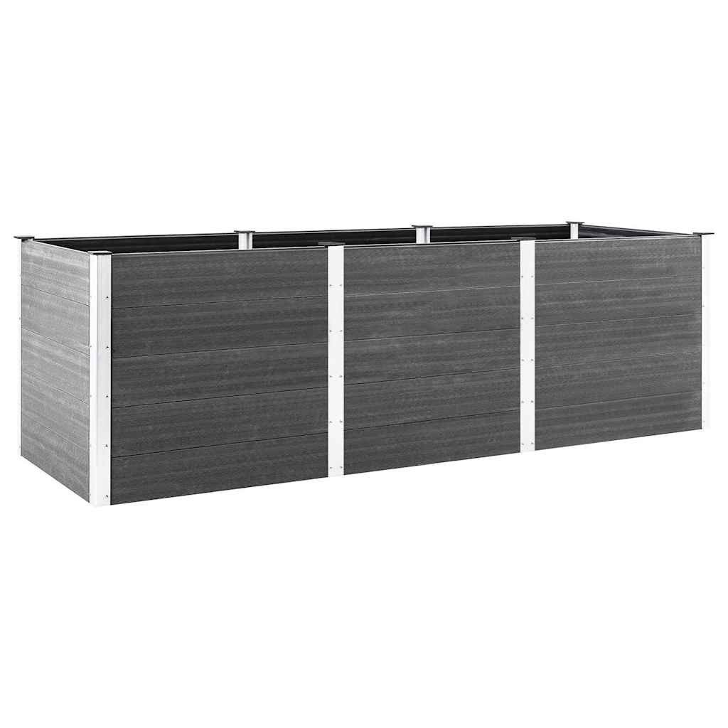 vidaXL Hochbeet Garten-Hochbeet 300x100x91 cm WPC Grau (1 St)