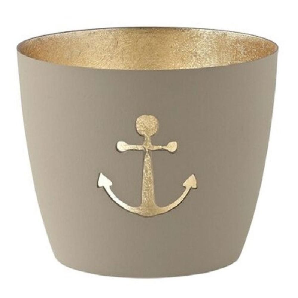 Giftcompany Windlicht Windlicht Madras Anker Sandstone/Gold günstig online kaufen