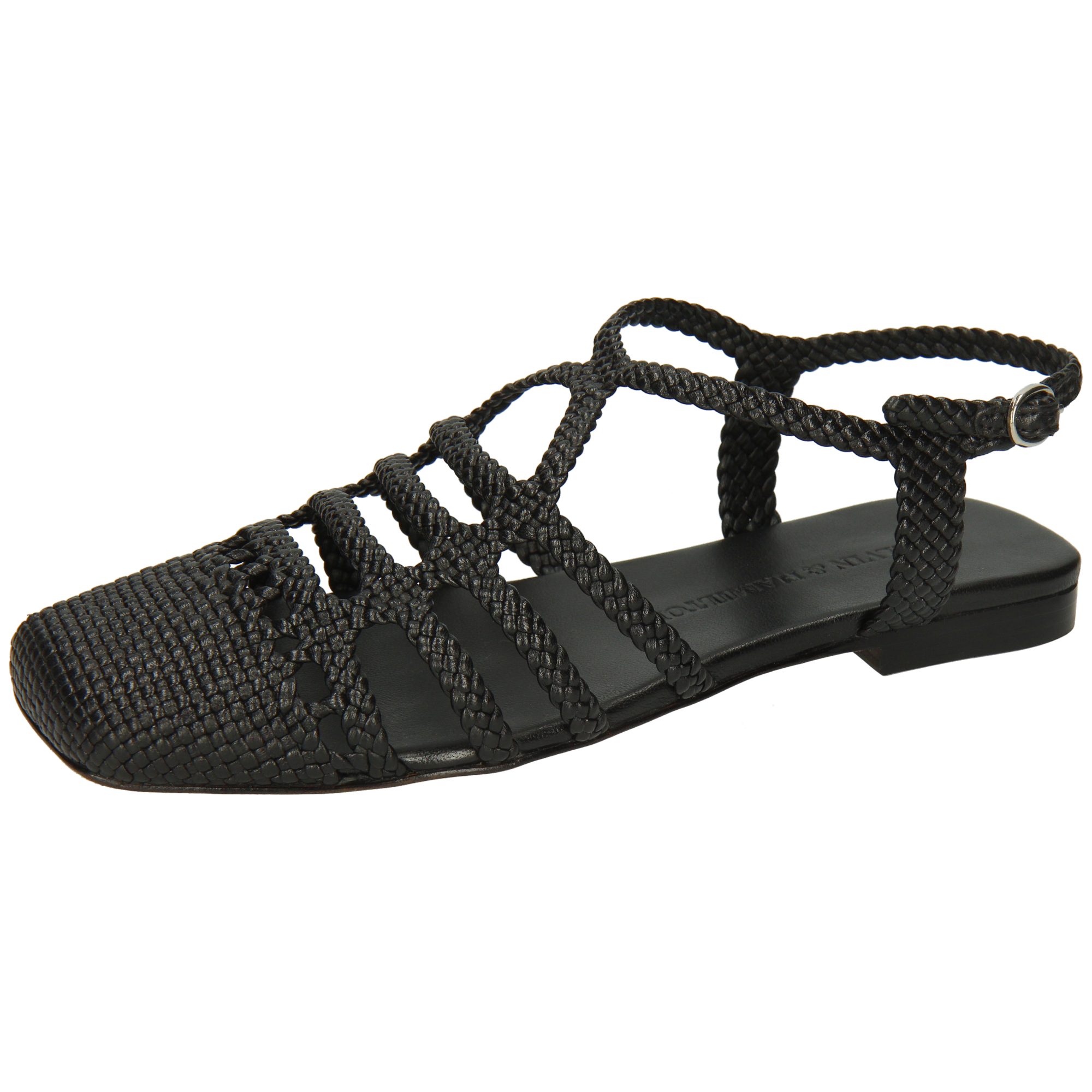 Melvin & Hamilton Sandrine 4 Leder-Geflochtene Schuhe für Damen Sandale Echtes Leder, Von Hand geflochten