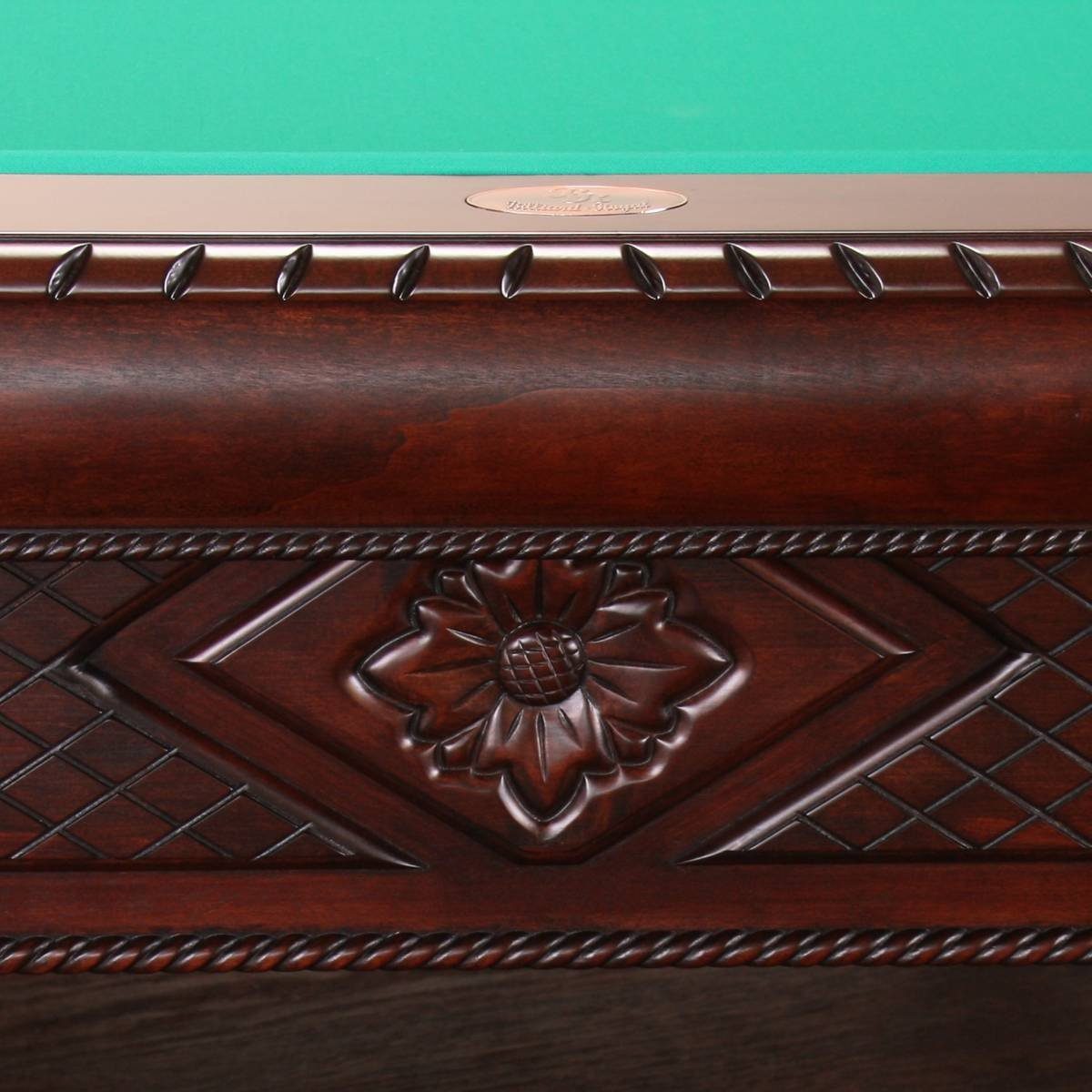 Billiard-Royal Billardtisch Apollo 9 ft., (Hochwertige und massive Ausführung in beliebter Billiard-Royal® Qualität), 3-tig Naturschieferplatte, Echtleder Auffangtaschen, Bandengummi K55