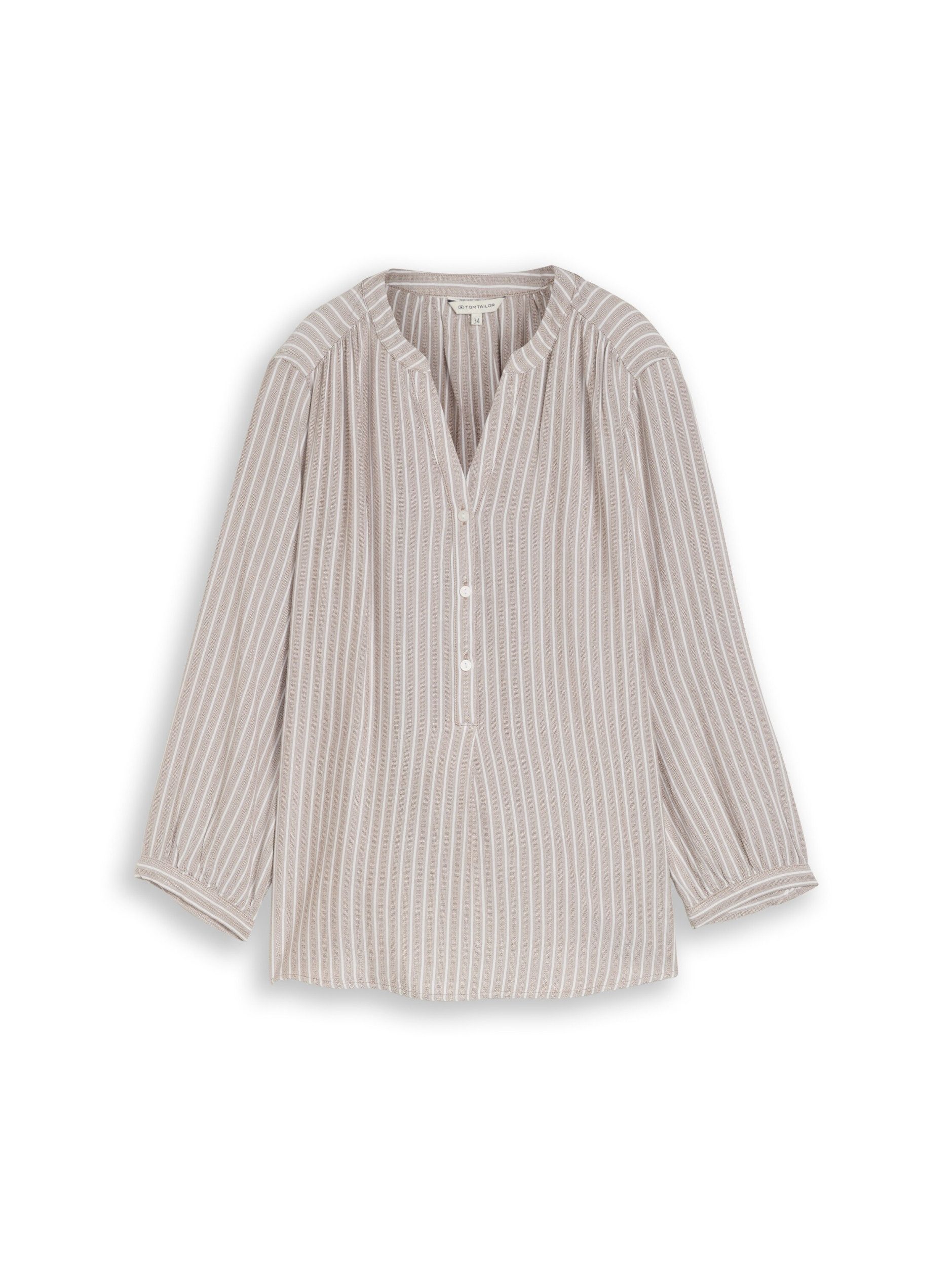 TOM TAILOR Denim Langarmshirt blouse feminine with dobby str