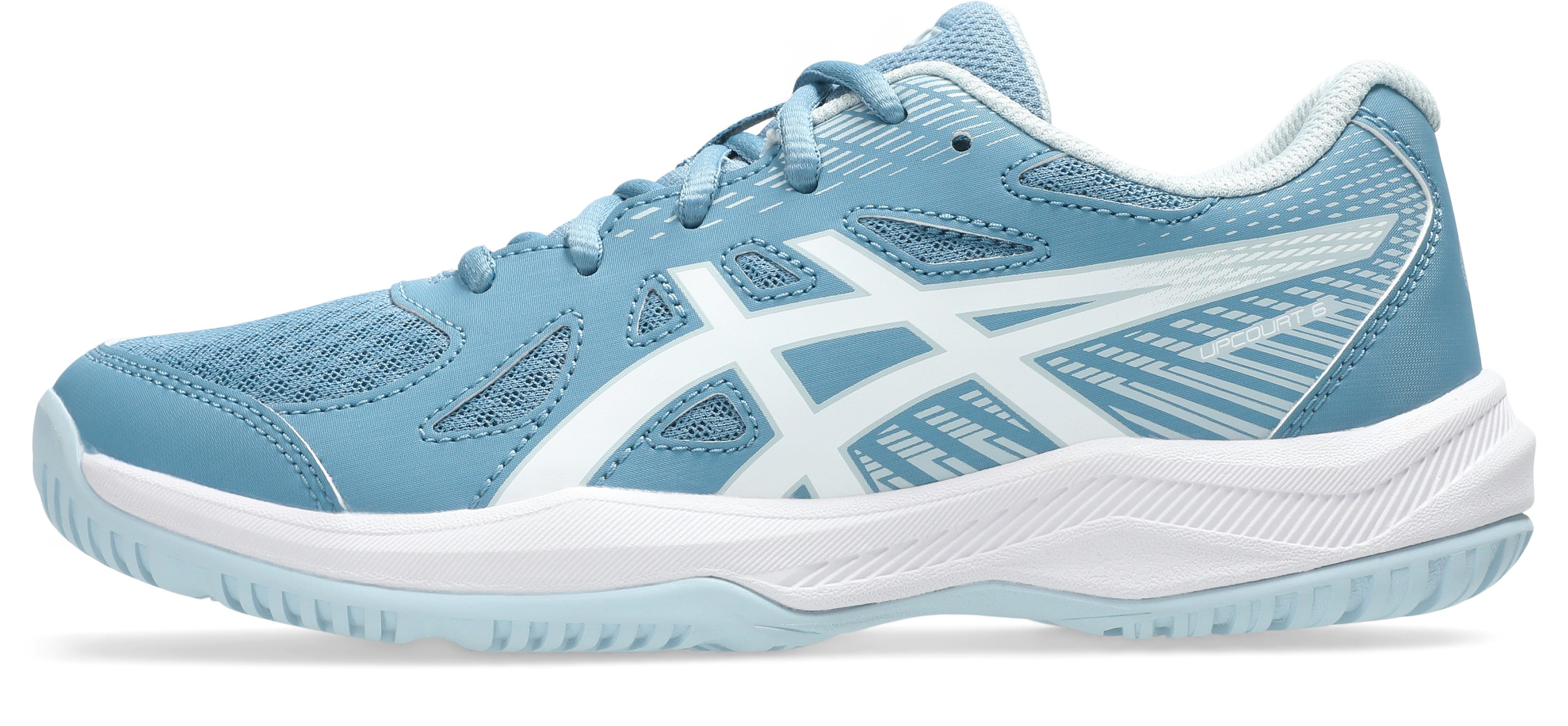 Asics UPCOURT 6 GS Hallenschuh geeignet für Handball&Volleyball, Indoorschuh, nicht abfärbende Sohle