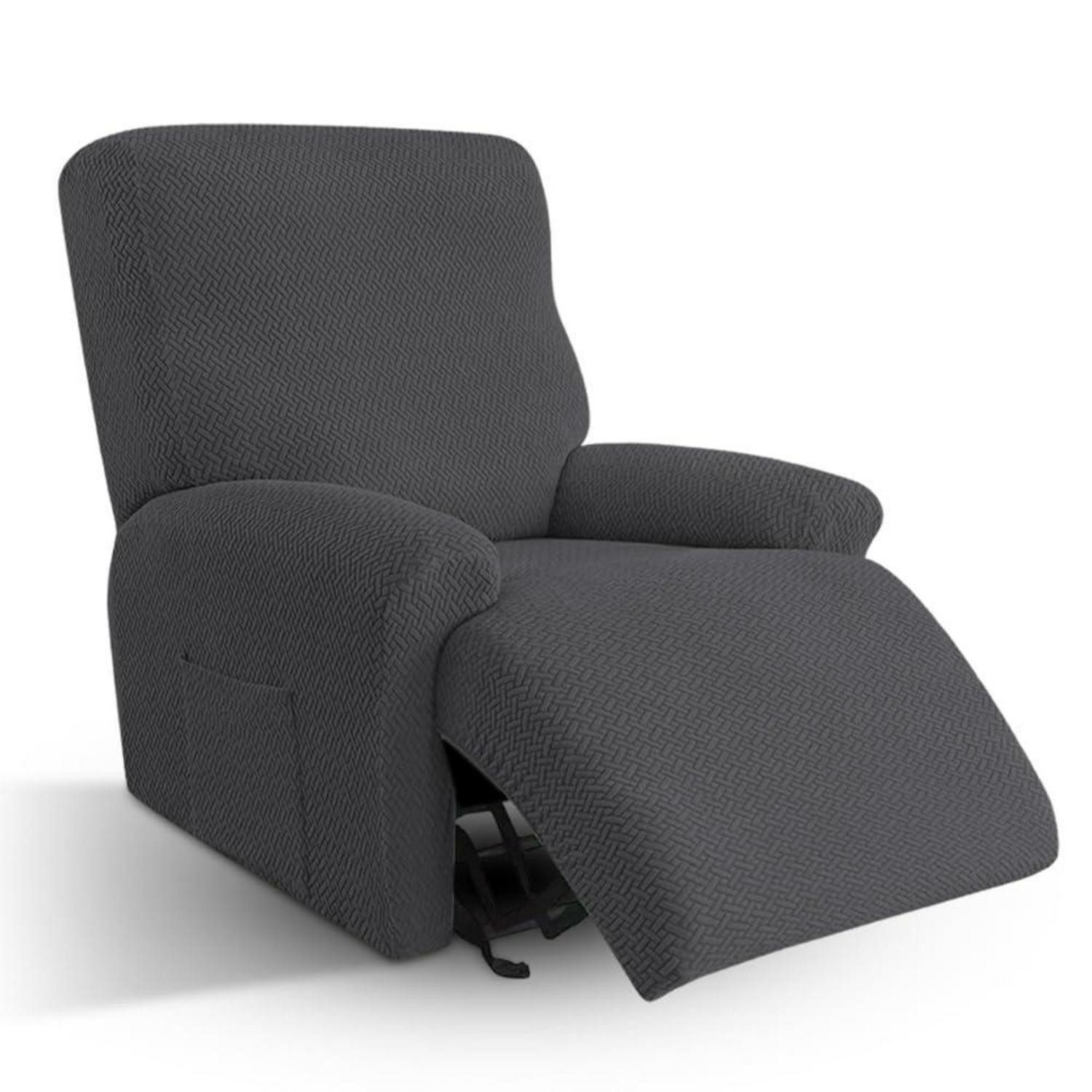 LuxusKollektion Sesselhusse Sesselbezug 4-teilig grau
