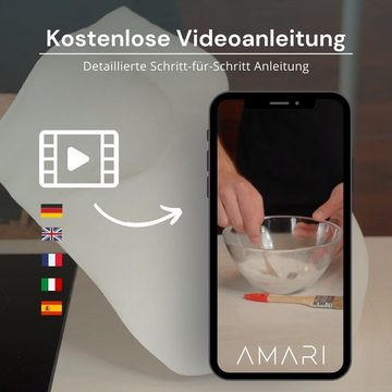 Amari Modelliermasse AMARI® Gipsabdruck Babybauch Set, Gipsabdruckset Babybauch
