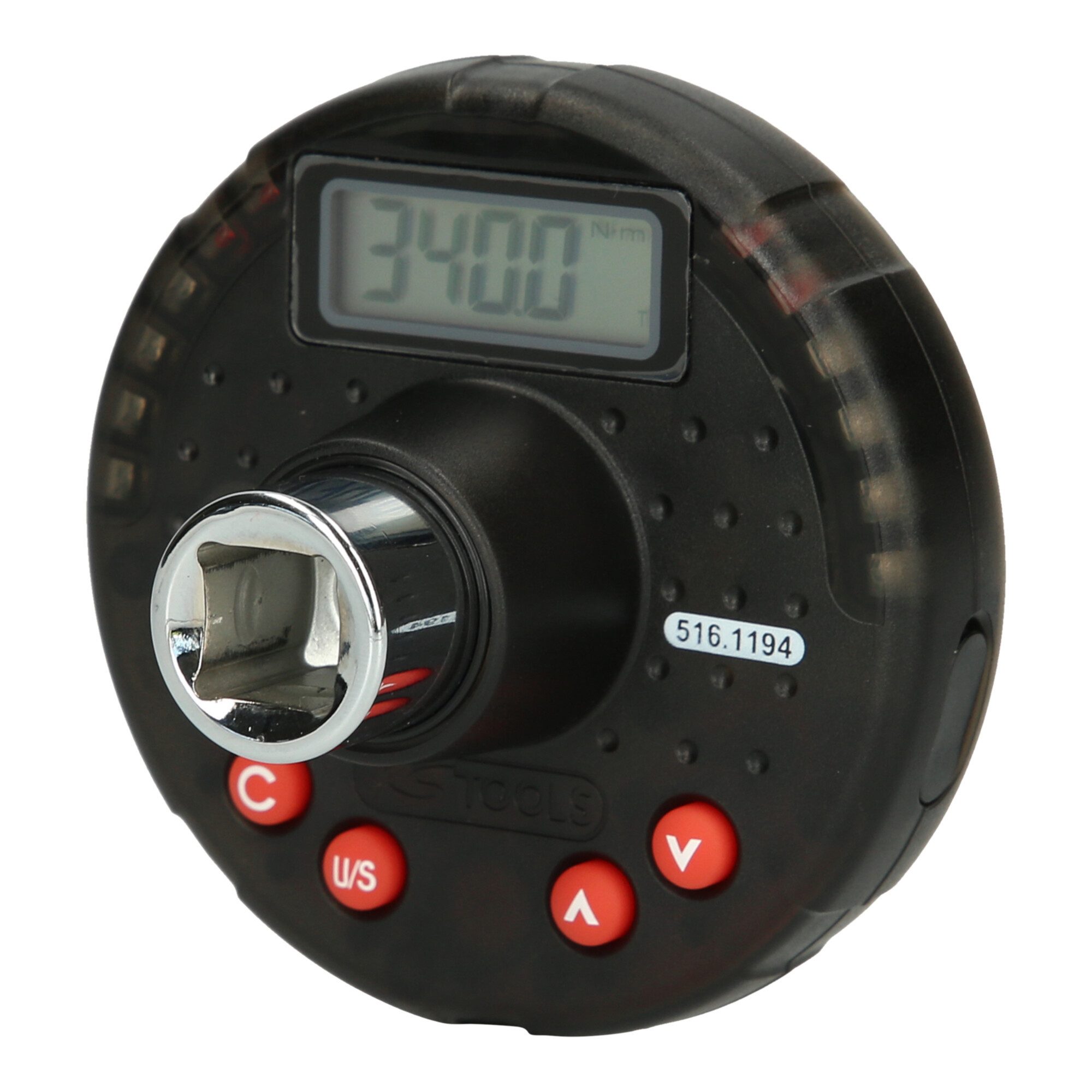 KS Tools Bohrfutteradapter 1/2" Digitaler Drehmomentadapter mit Winkelmesser, 68-340 Nm