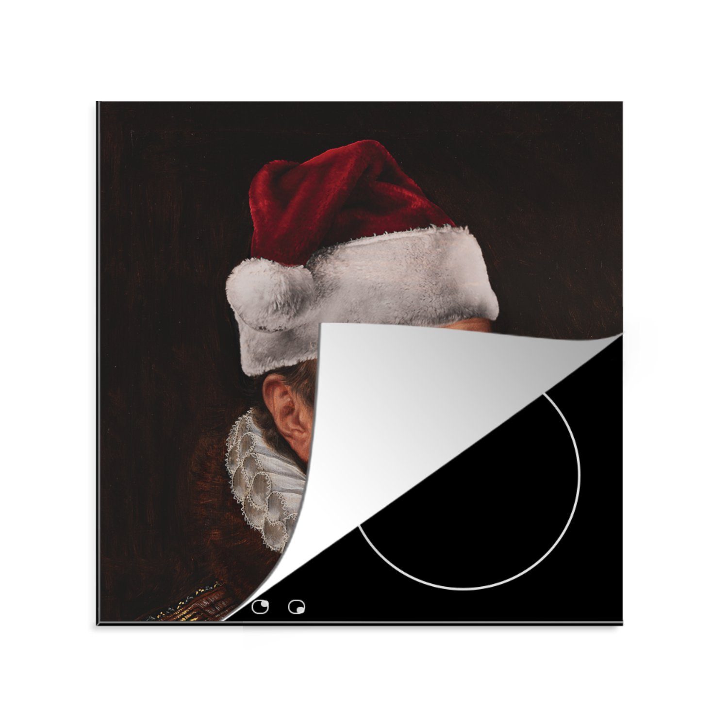 küche Hut Weihnachten, von Arbeitsplatte für Vinyl, Herdblende-/Abdeckplatte (1 Ceranfeldabdeckung, - - tlg), Oranien 78x78 MuchoWow cm, Wilhelm