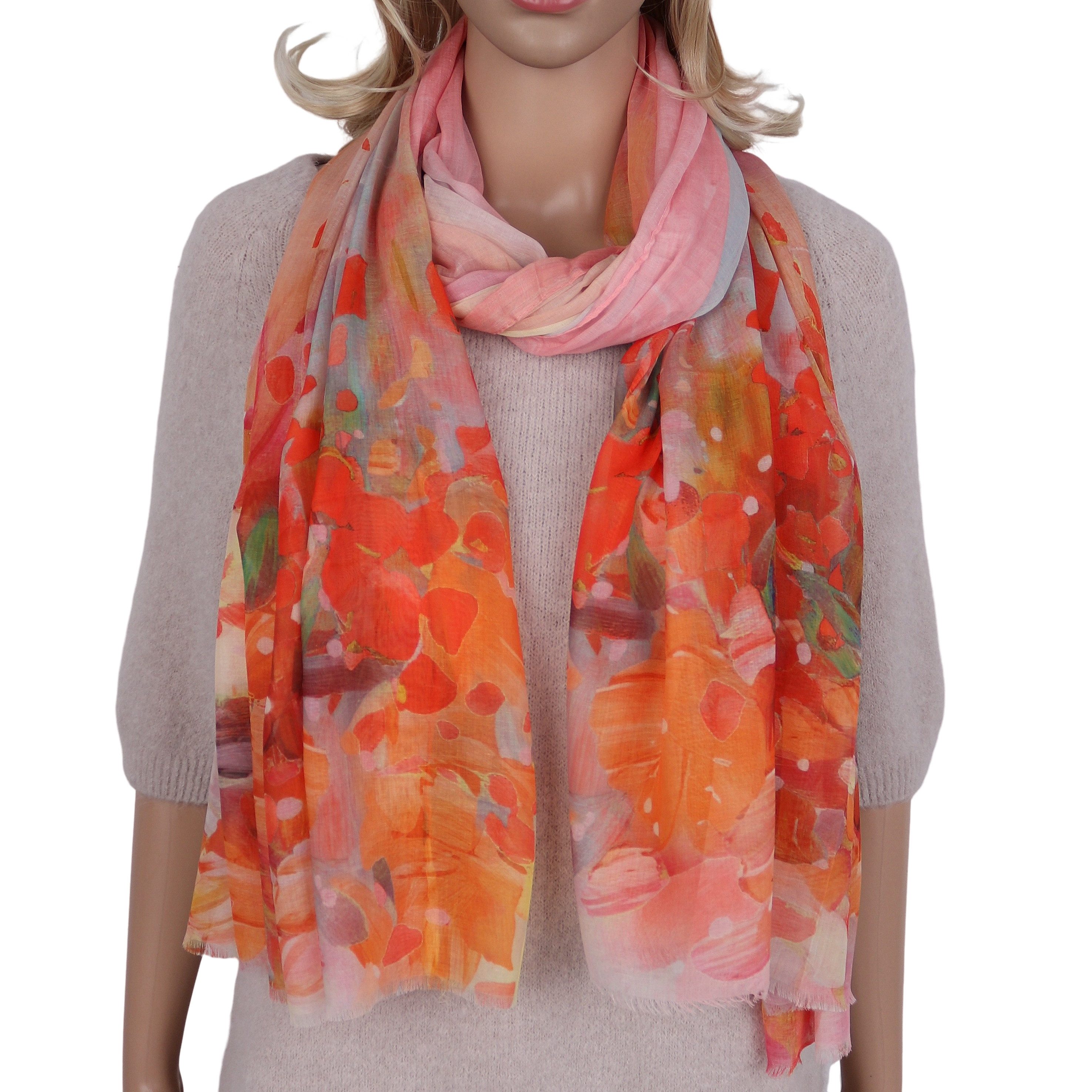 MIRROSI Modeschal Weicher & Leicht Großes Schal, ca.90x180cm, Schönes Muster, (aus 80% Viskose, Atemberaubende Designs), Damen Halstuch Stola ideal für Frühling, Sommer und Herbst