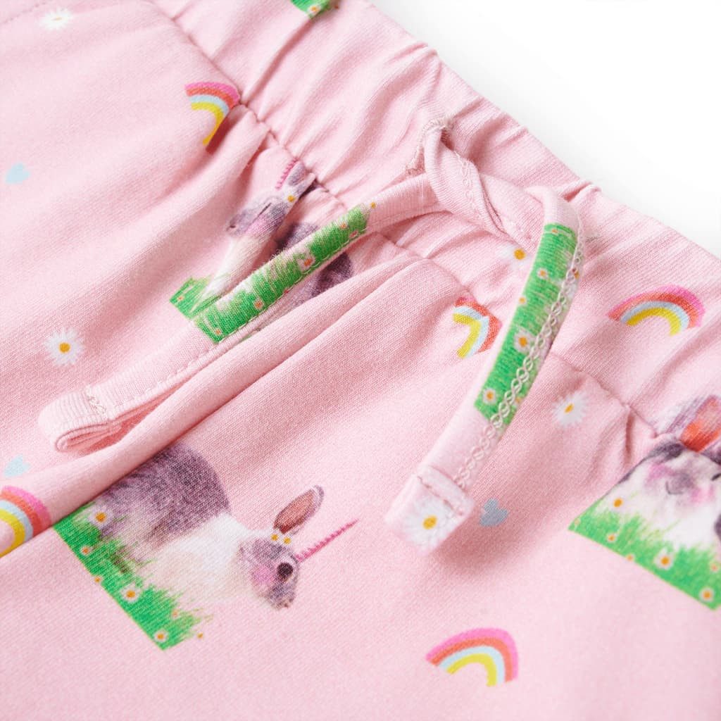 vidaXL Shorts Kindershorts mit Kordelzug Hellrosa 92