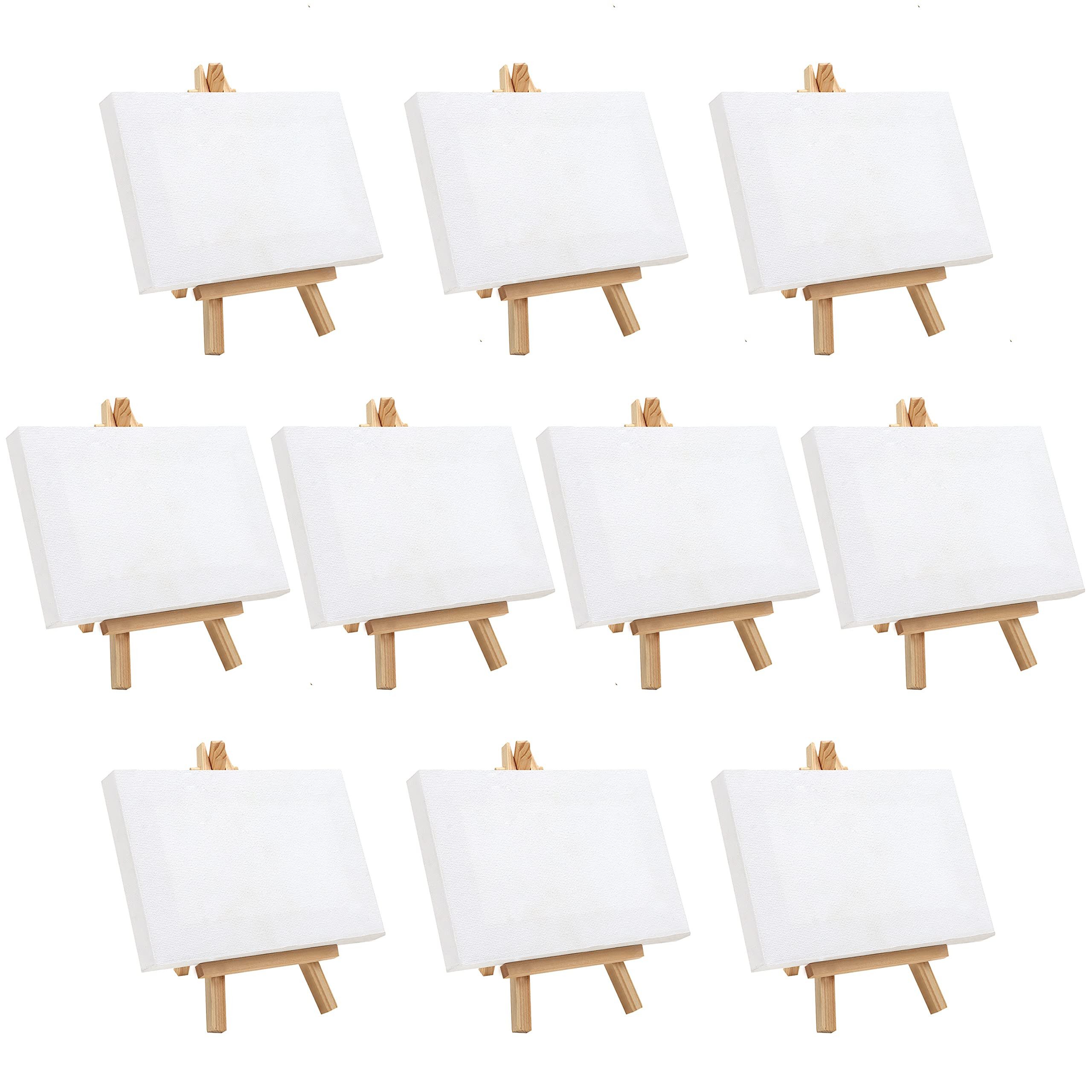 Belle Vous Leinwand Mini Leinwand Set mit Holzrahmen (10 Stück)