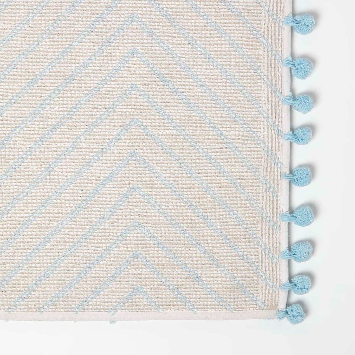 Homescapes Badematte Badteppich hellblau mit Zickzack-Muster – Badematte 50 x 80 cm, Höhe 20 mm, 50 x 80 cm – Bild 4 von 5