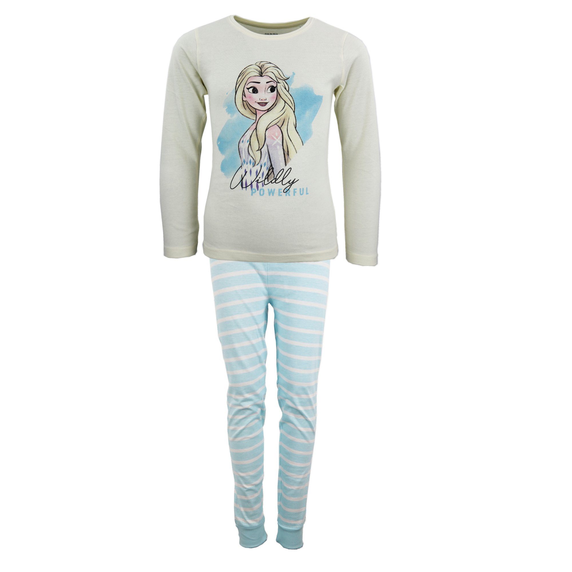 Disney Schlafanzug Disney Die Eiskönigin Frozen Elsa Kinder langarm Pyjama Gr. 104 -134 Gelb