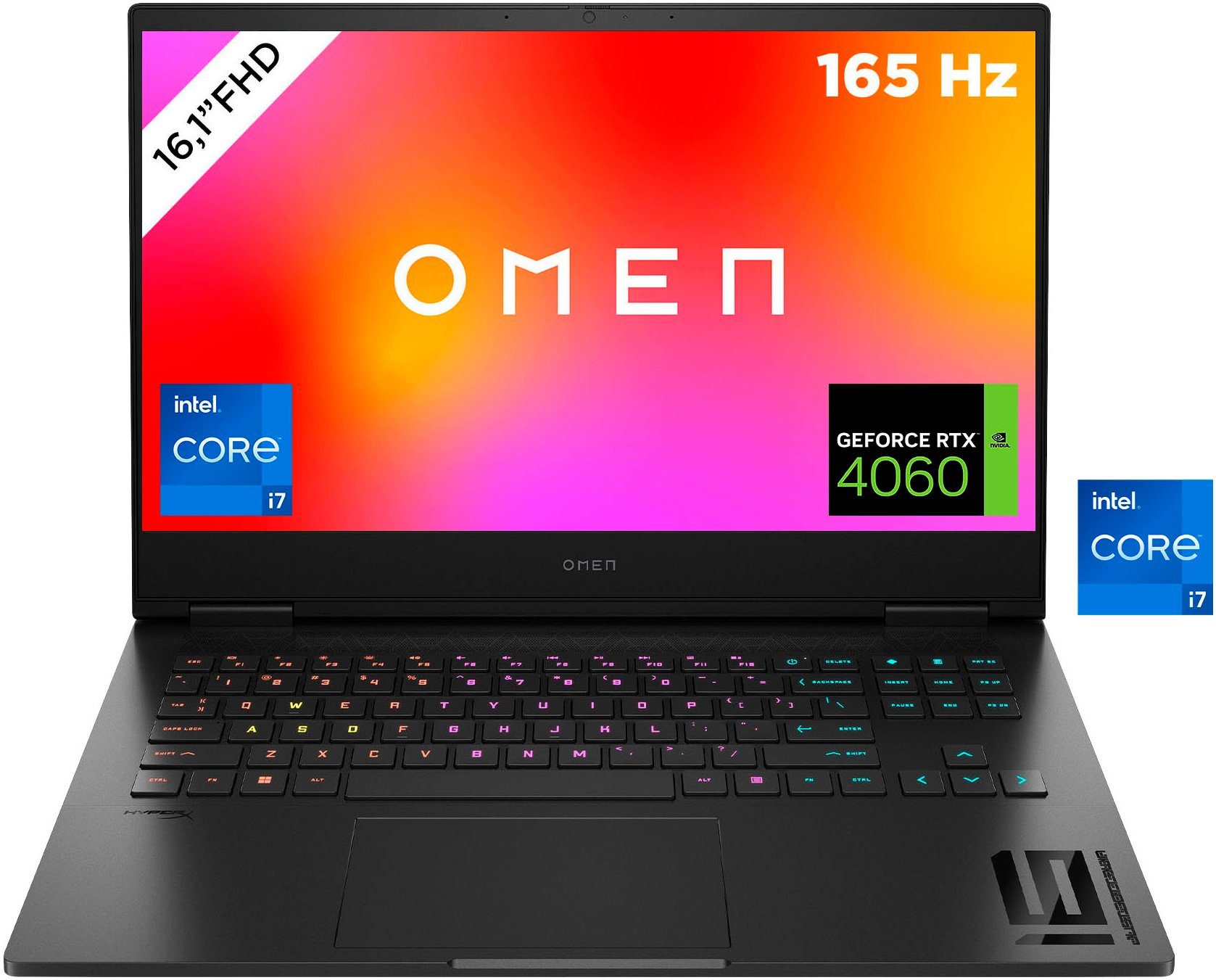 HP OMEN 16-wf1072ng Gaming-Notebook (16,1 cm/40,9 Zoll, Intel Core i7 14700HX, GeForce® RTX 4060, 1000 GB SSD)