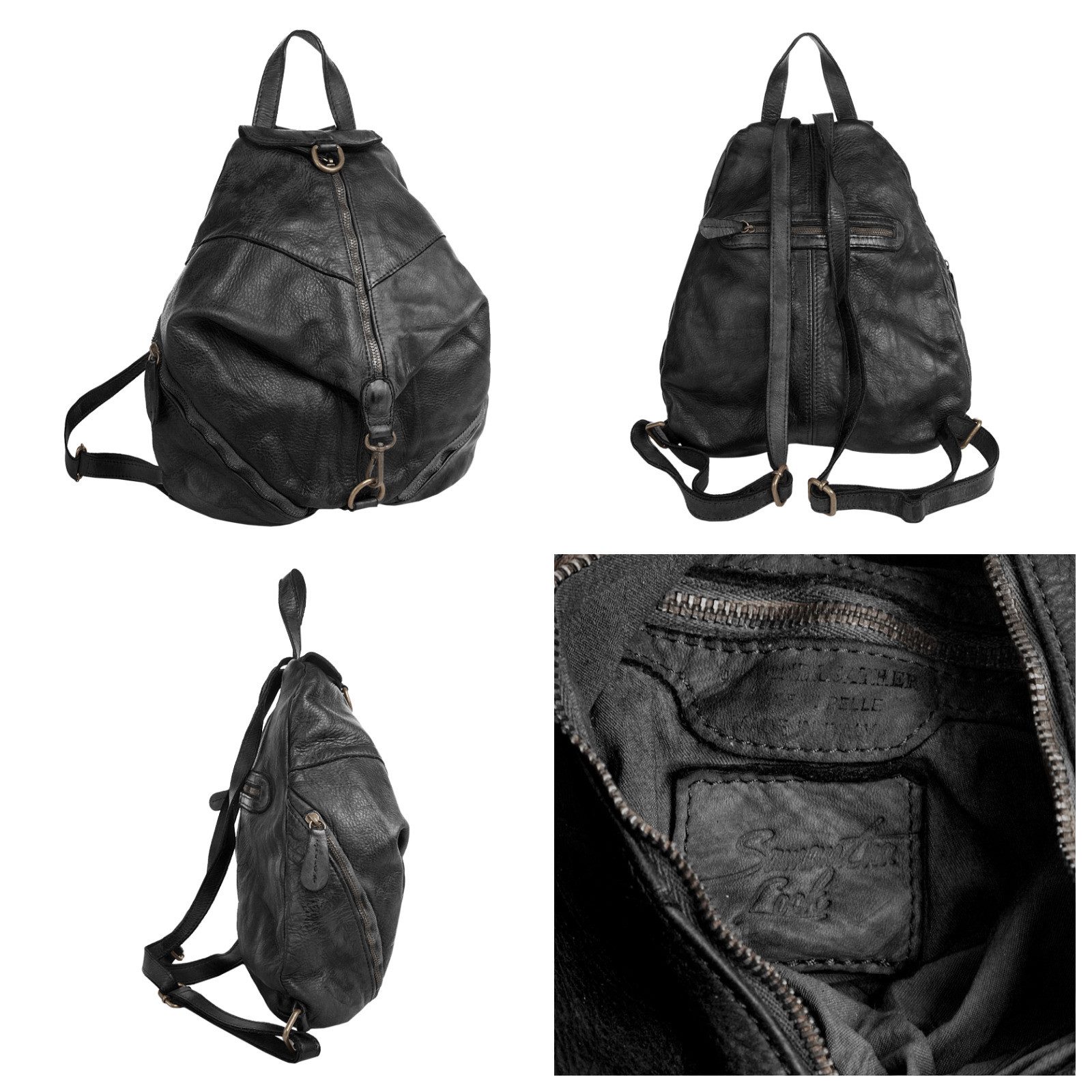 Samantha Look Cityrucksack, echt Leder, Made in Italy günstig online kaufen