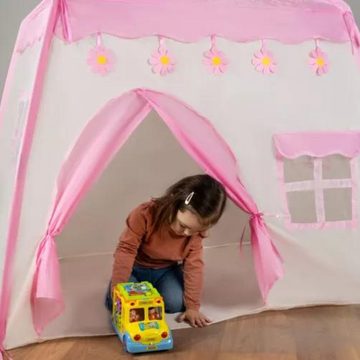 Pioniers Verkauf Spielzelt Kinderzelt mit Lichterkette, 126x130x90 cm, für Innen & Außen