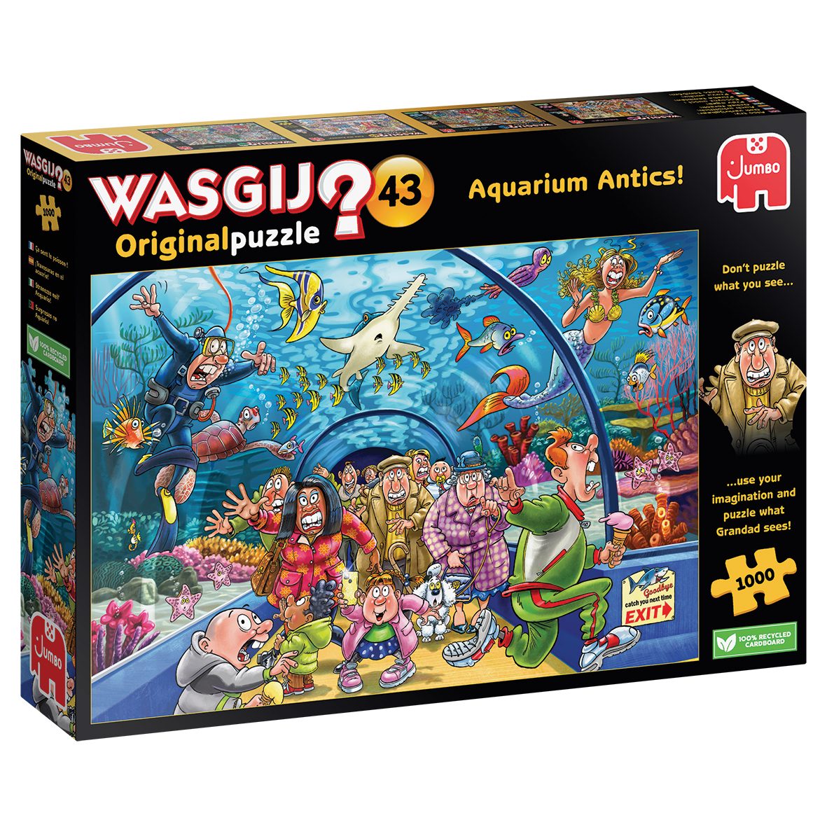 1110100020 Jumbo Spiele Puzzle Wasgij Aquarium Puzzleteile 1000 43 Antics, Original
