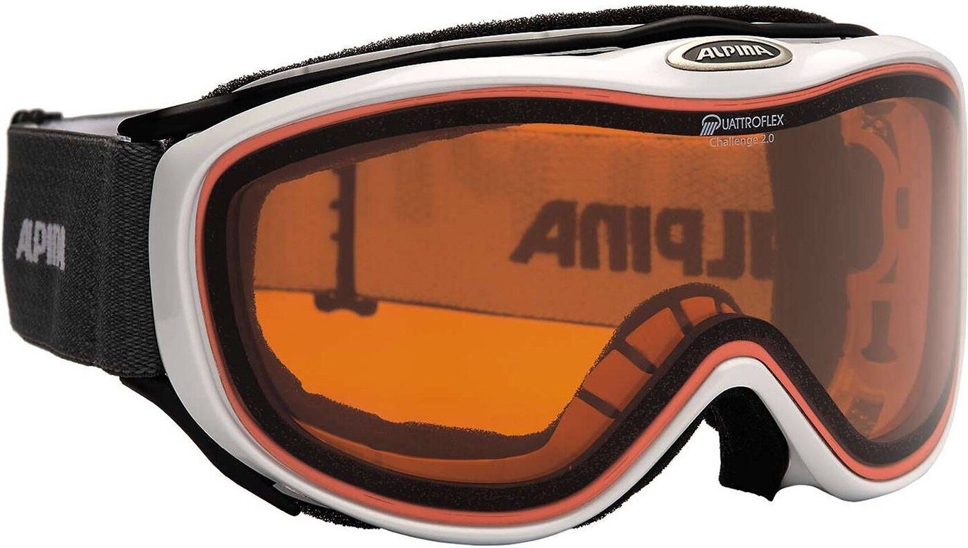 Alpina Skibrille Ski- und Snowboardbrille Challenge 2.0 QH - 013  white-white matt / -