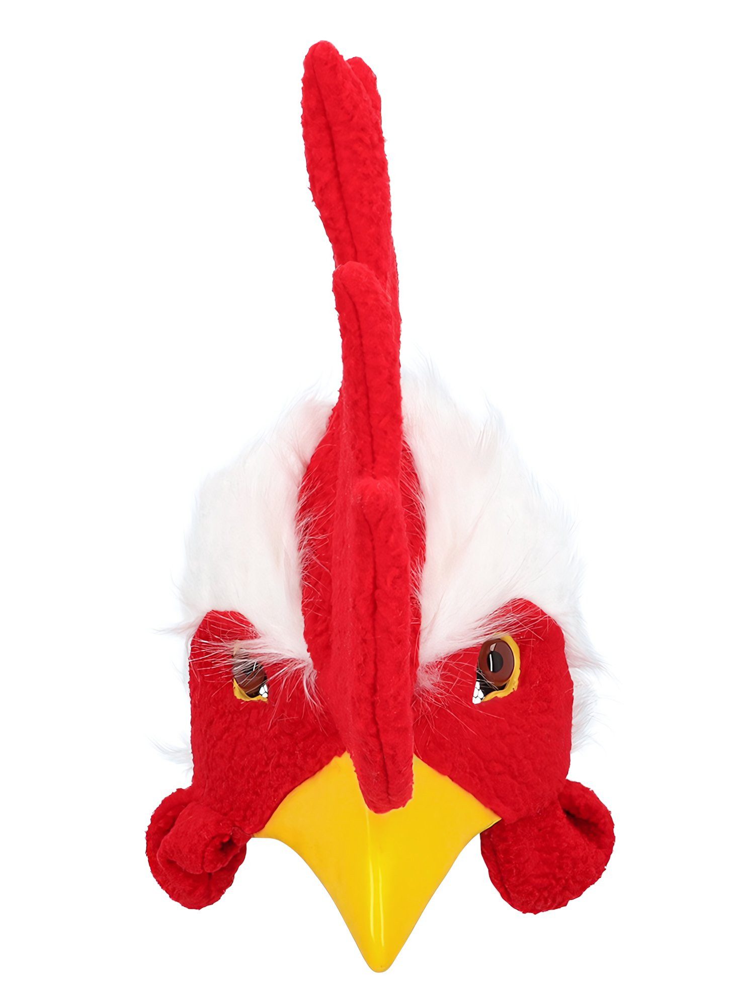 Boland Verkleidungsmaske Hahn Halbmaske aus Plüsch, Bezaubernde Plüschmaske im Stil eines Kuscheltiers