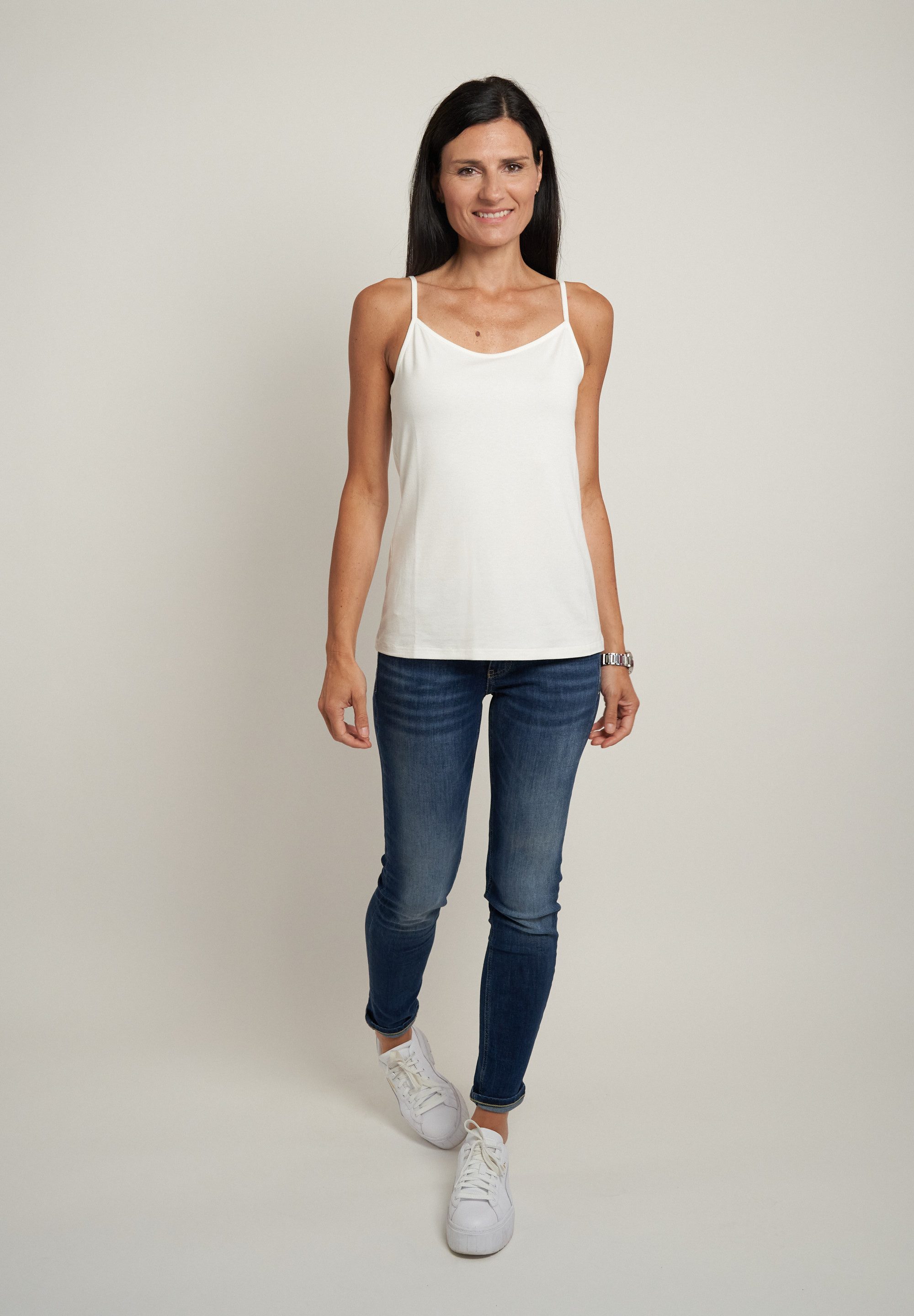 Seidel Moden Spaghettitop mit dezentem V-Ausschnitt, MADE IN GERMANY. Reduzierter Preis € 33,99. Unverbindliche Preisempfehlung € 39,95