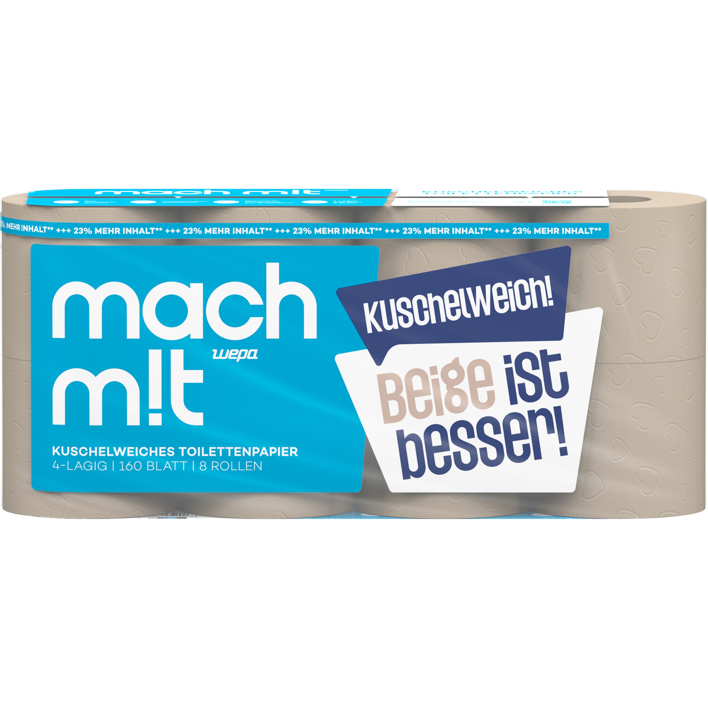 mach m!t Toilettenpapier 4-lagig - extra weich - das Premium-Klopapier (8-St)