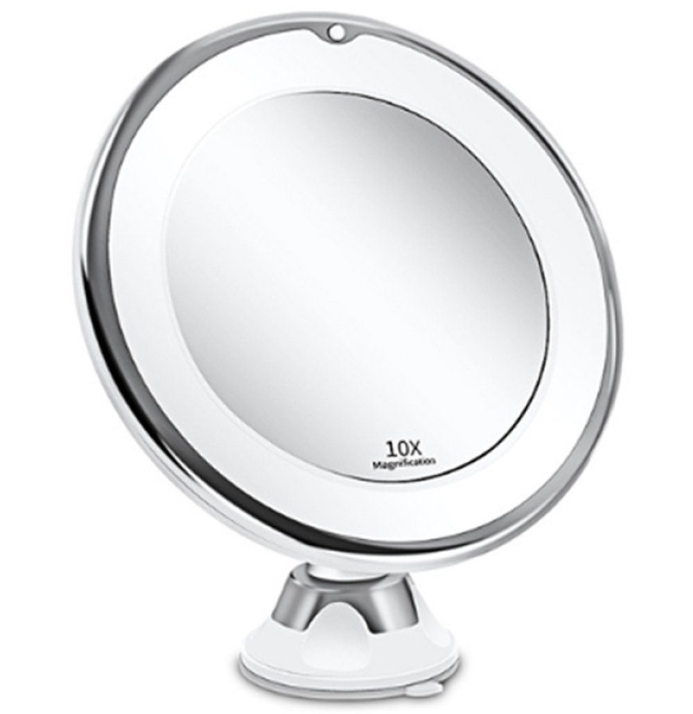 360° LED Kosmetikspiegel Beleuchtet 10-fach Vergrößerung Schminkspiegel Make up 