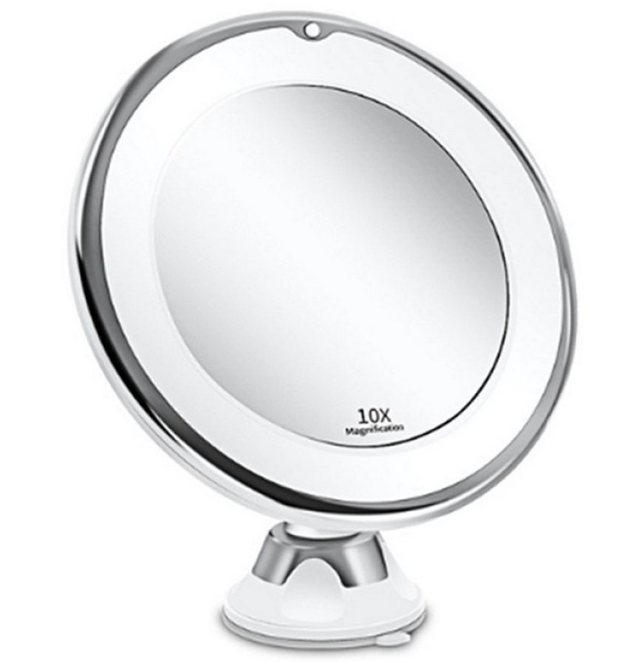 WENKO Kosmetikspiegel Schminkspiegel Standspiegel Spiegel Ø 18 x 28 cm LED Licht