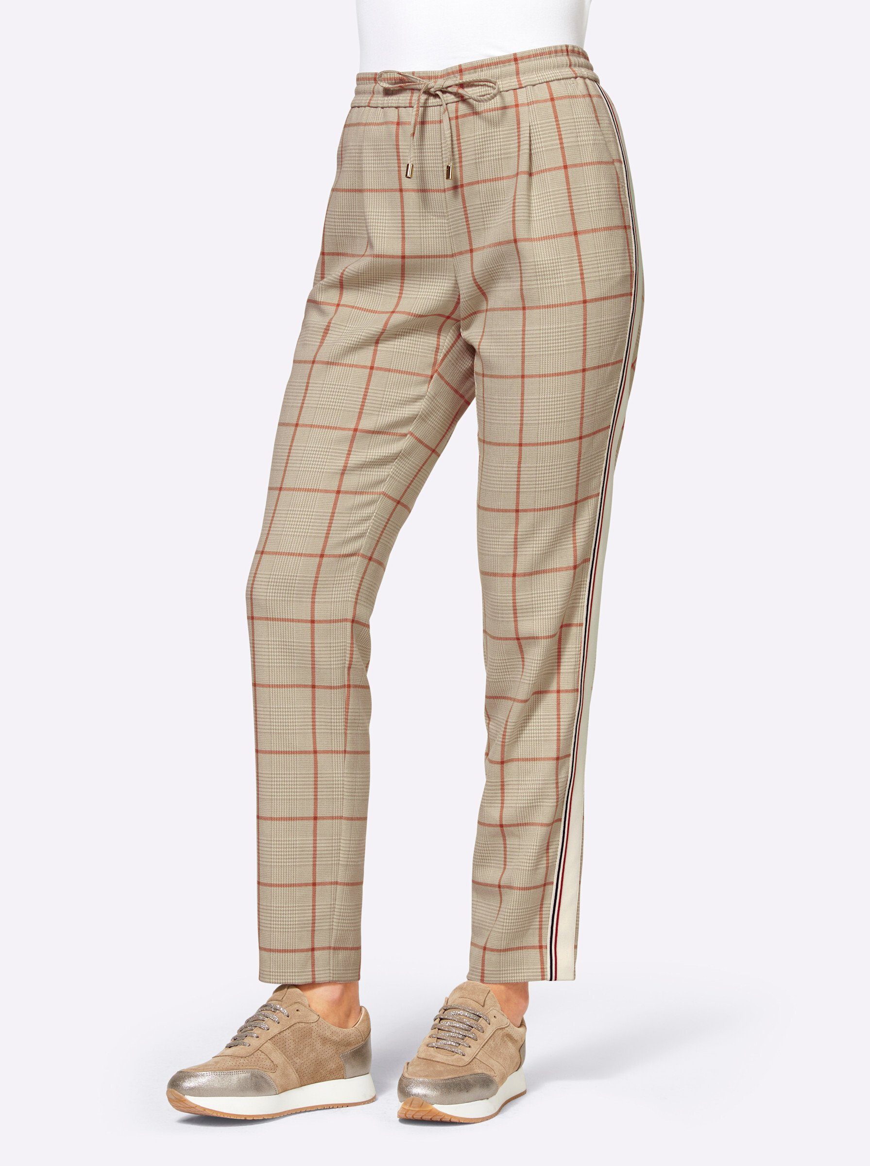 heine Jerseyhose Karohose Innenbeinlänge ca. 74 günstig online kaufen