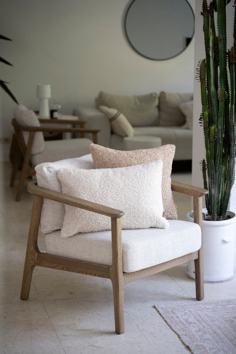 Knit Factory Dekokissen Rolf Beige 60x40 60x40 cm, Modell Rolf