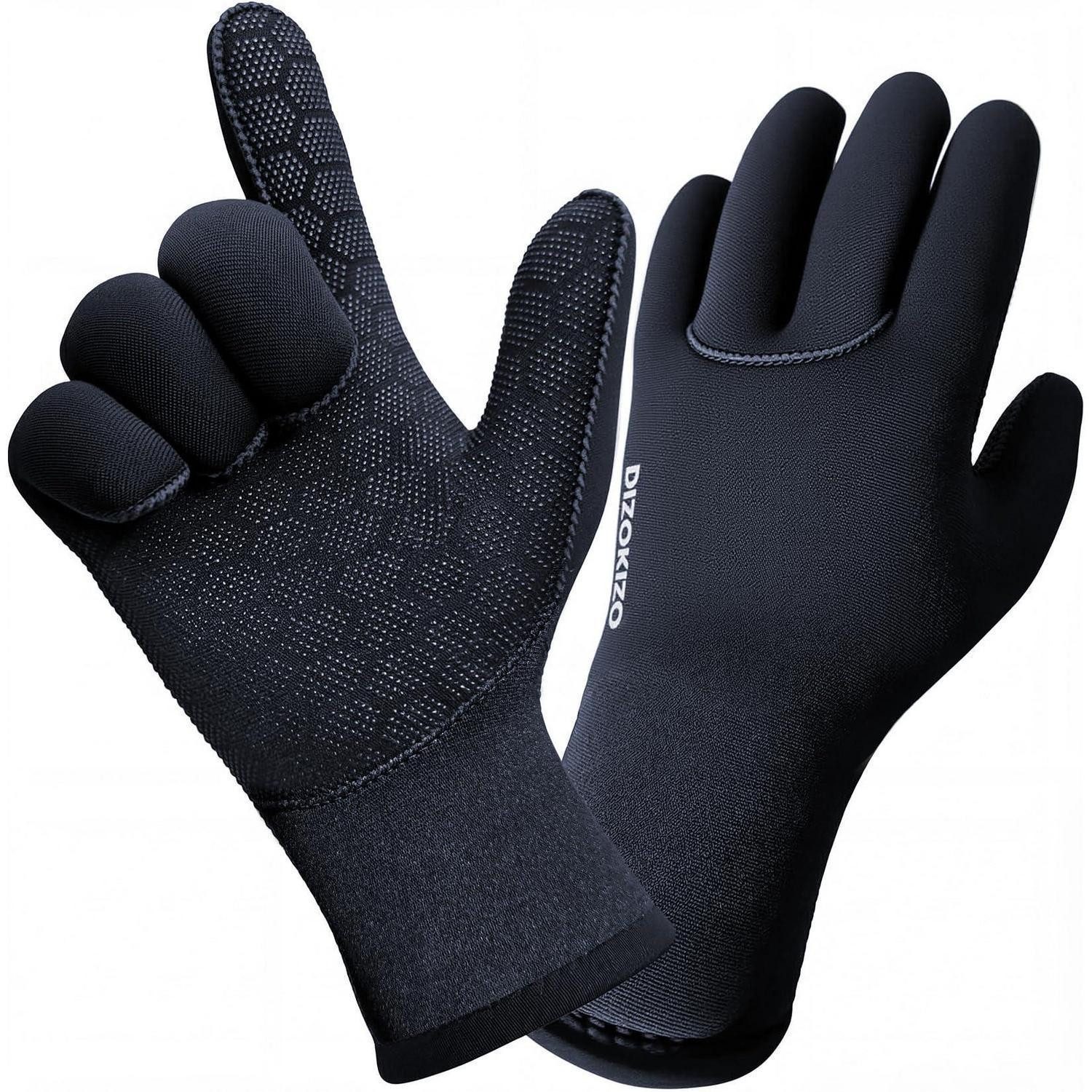 LuxusKollektion Neoprenhandschuhe Neoprenhandschuhe Damen Herren Schwarz S (1-St)