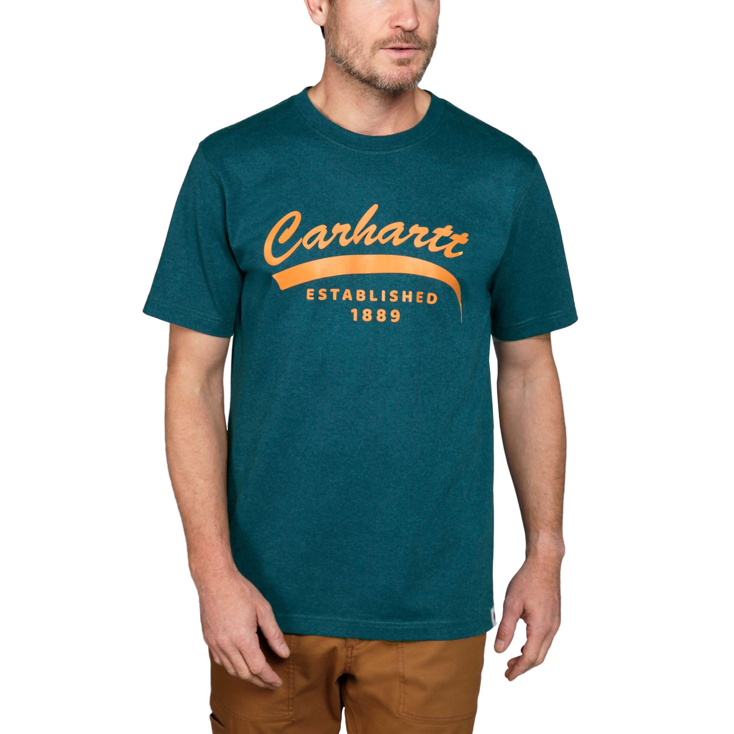 Carhartt T-Shirt Carhartt HEAVYWEIGHT S/S GRAPHIC T-SHIRT 105714 (1-tlg) Night Blue Heather