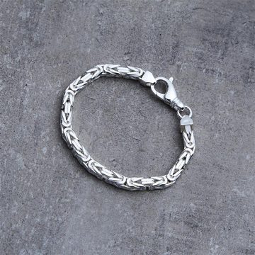 JEWLIX Königsarmband 925 Silberarmband: Königsarmband Silber 6mm breit