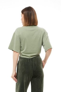 Selef Creation Sweatshirt Damen T-Shirt mit Bindeknoten Knoten-Detail