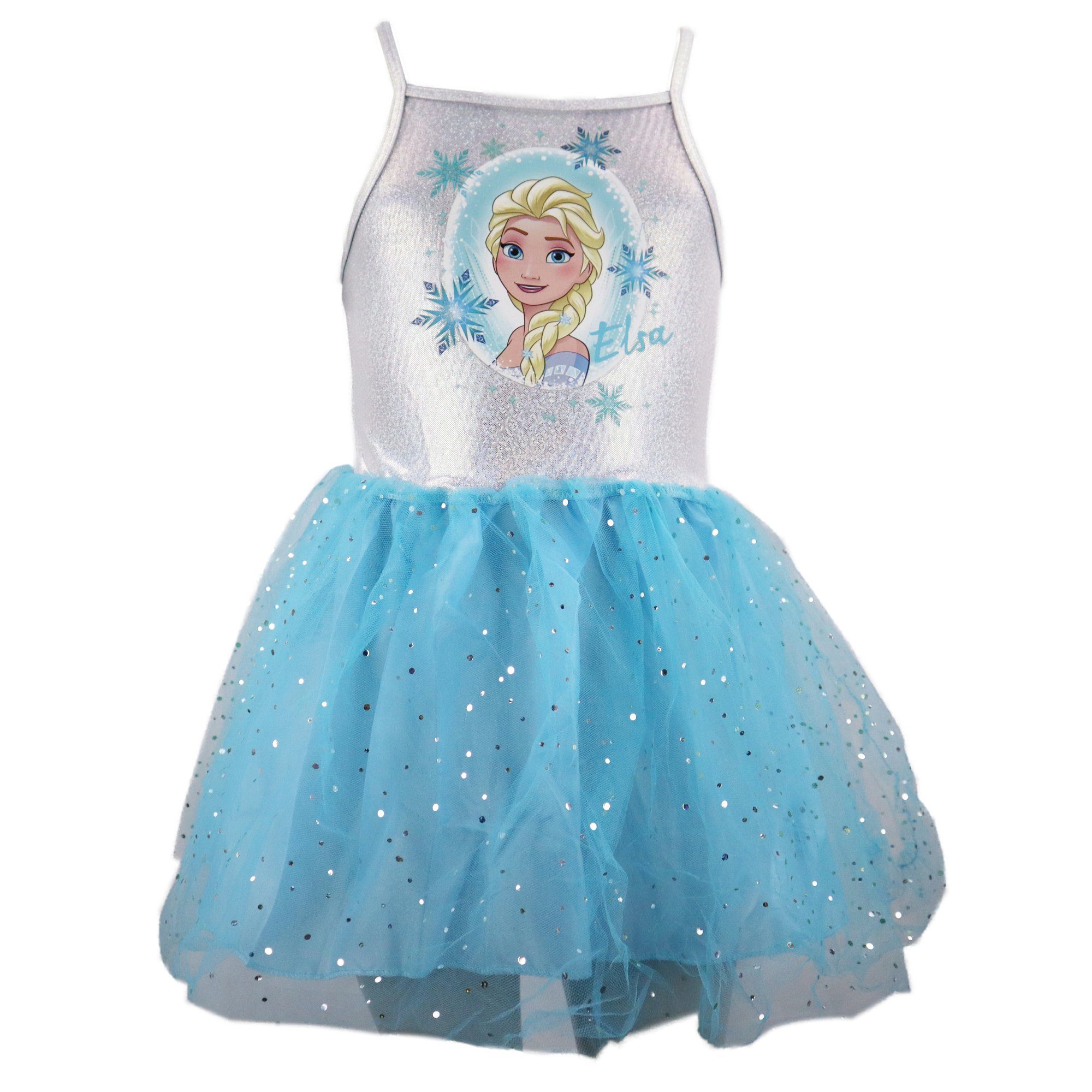 Disney Frozen Tüllkleid Disney Die Eiskönigin Elsa Kinder Sommerkleid Gr.  104 bis 134