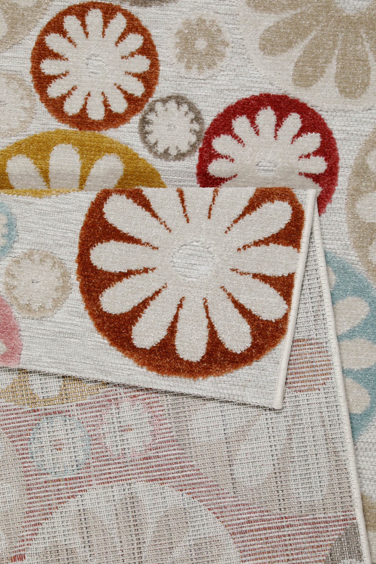 Wecon home Outdoorteppich Flowerdrops, rechteckig, Höhe: 5 mm, Läufer, für Innen & Außen, pflegeleicht, Hoch-Tief Effekt