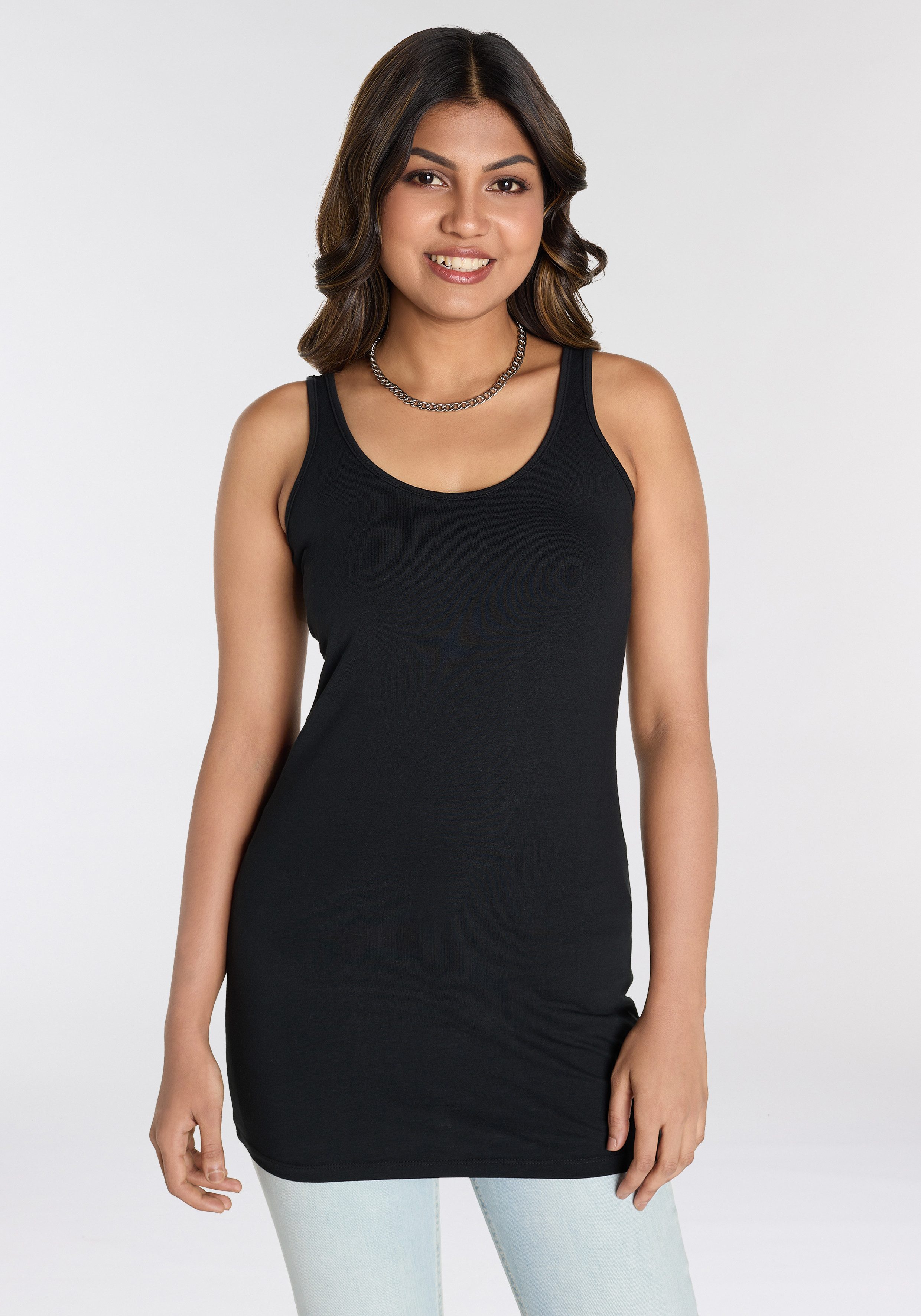 Laura Scott Longtop (2-er Pack) mit Stretchanteil günstig online kaufen