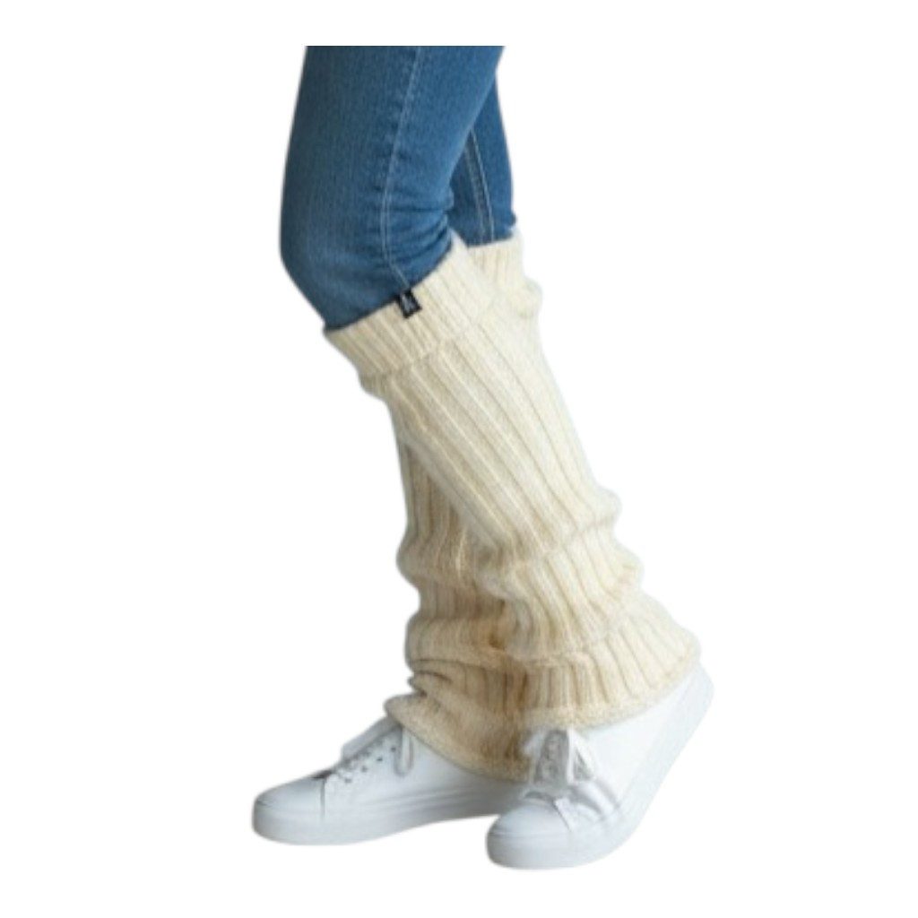 THC Natural Line Beinstulpen THC Schafwoll Stulpen weiß (1 Paar, 1-St., 1 Paar) unten am Fuß leicht ausgestellt für den Schuh – Bild 4 von 4