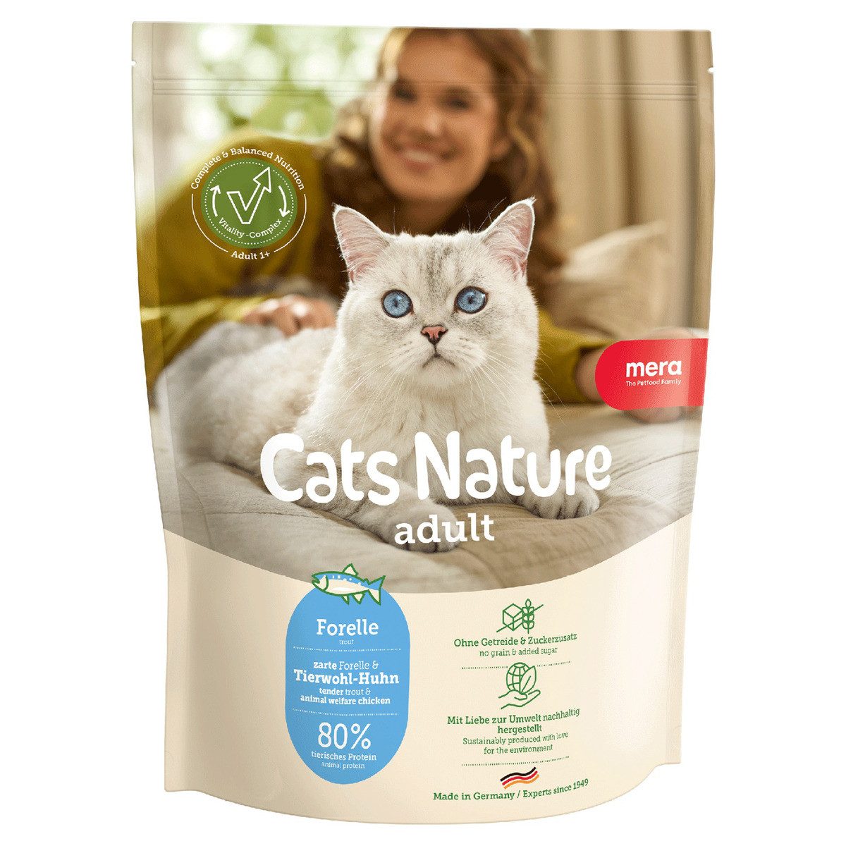 Mera Nature Adult Forelle 400 g, Trockenfutter für: Katze