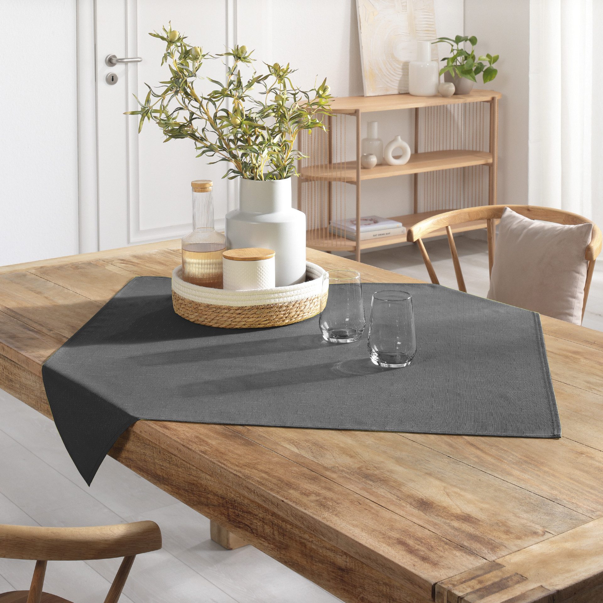 Delindo Lifestyle Tischdecke WIEN HOME abwaschbar (1-tlg), Leinenstruktur m günstig online kaufen