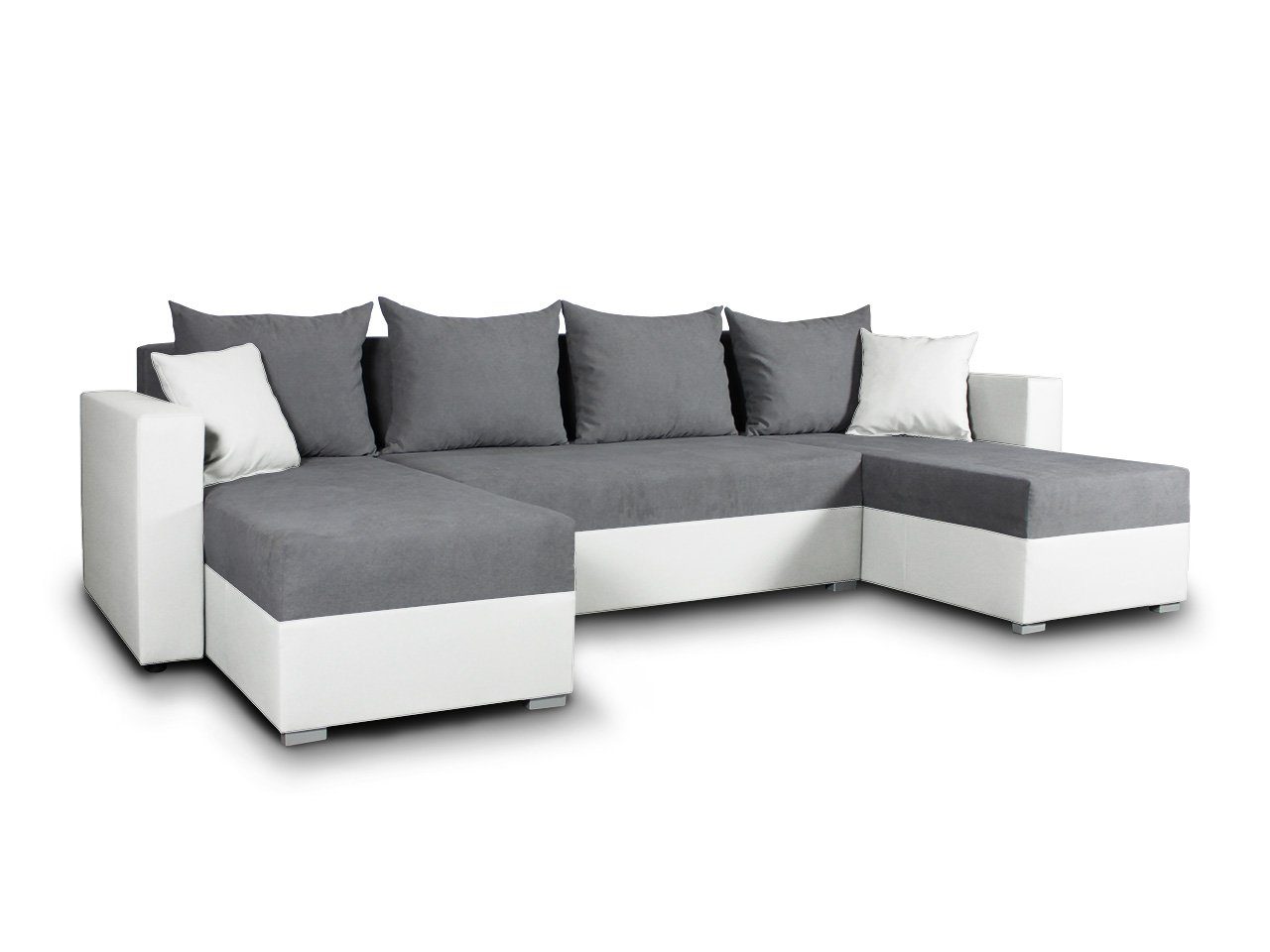 Schlaffunktion und 1111 Beno, Couch, mit Enjoy Bettkasten, Sofnet 23 Cayenne + U-Form Ecksofa, Schlafsofa Wohnlandschaft