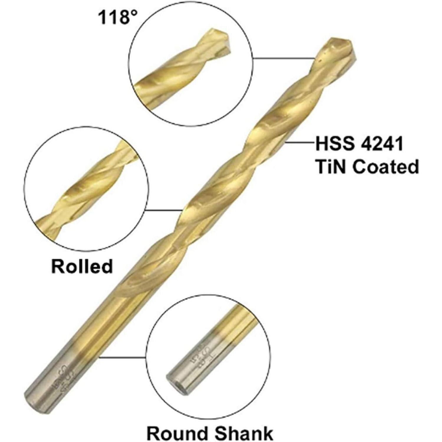 LuxusKollektion Metallbohrer Metallbohrersatz HSS 13teilig Aufbewahrungsbox Einheitsgröße Set 1