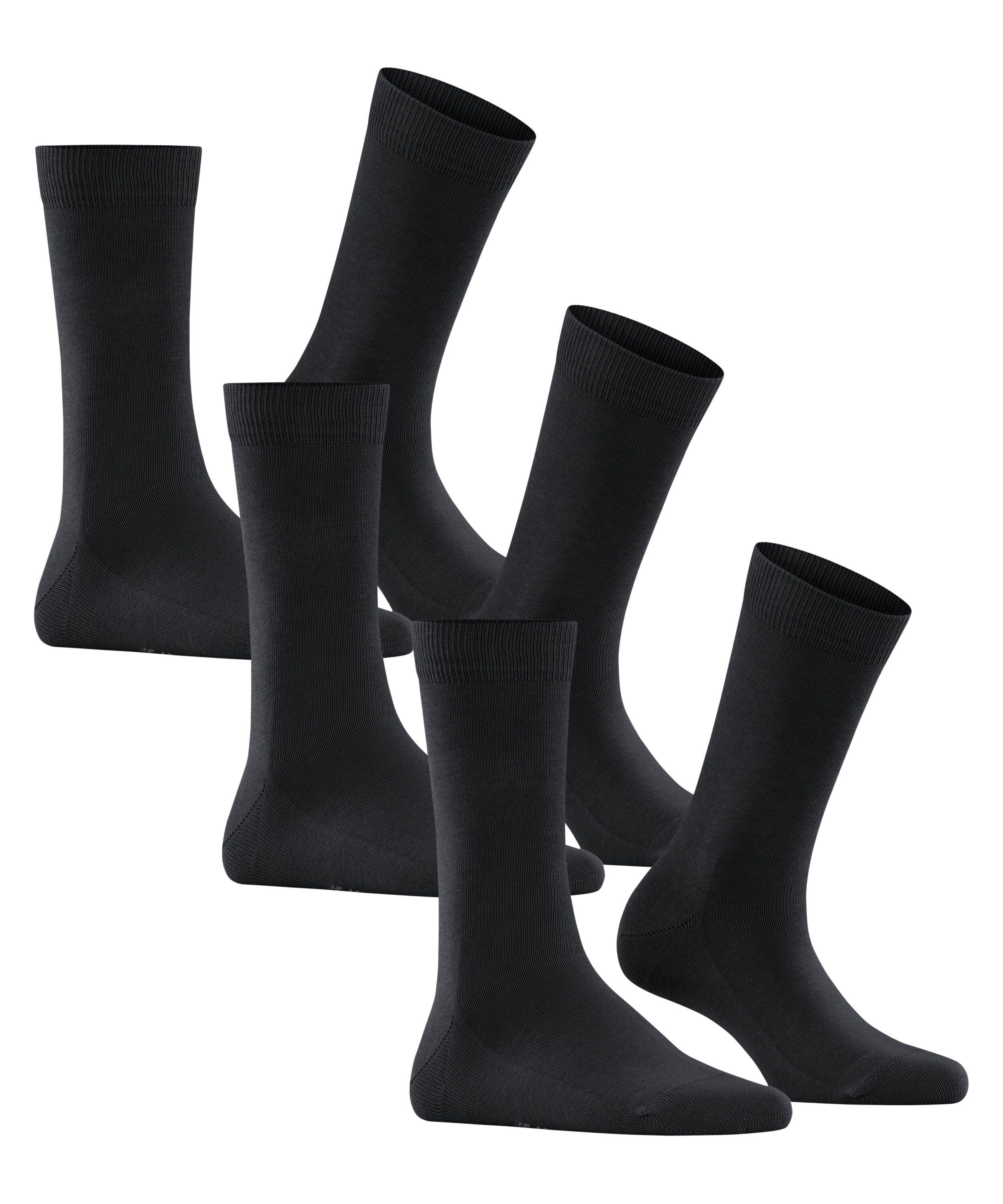 (3-Paar) Family 3-Pack black Socken FALKE (3009)