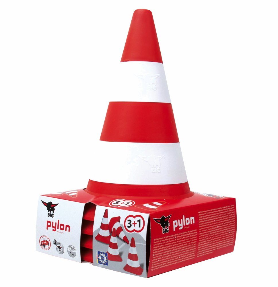 BIG Rutscherauto BIG Outdoor Spielzeug 4 Pylonen Set rot, weiß 800001191