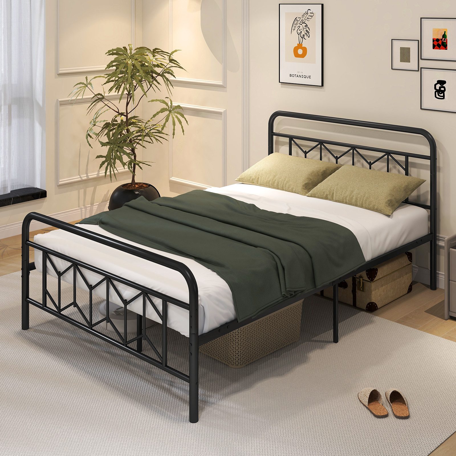 COSTWAY Metallbett (1-tlg), Doppelbett, Bettgestell, für günstig online kaufen