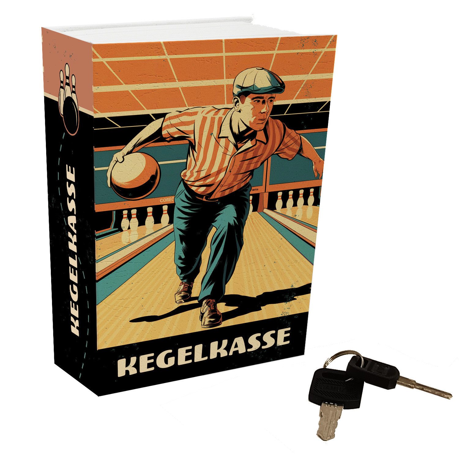 speecheese Buchtresor Kegelkasse Booksafe im Vintage look