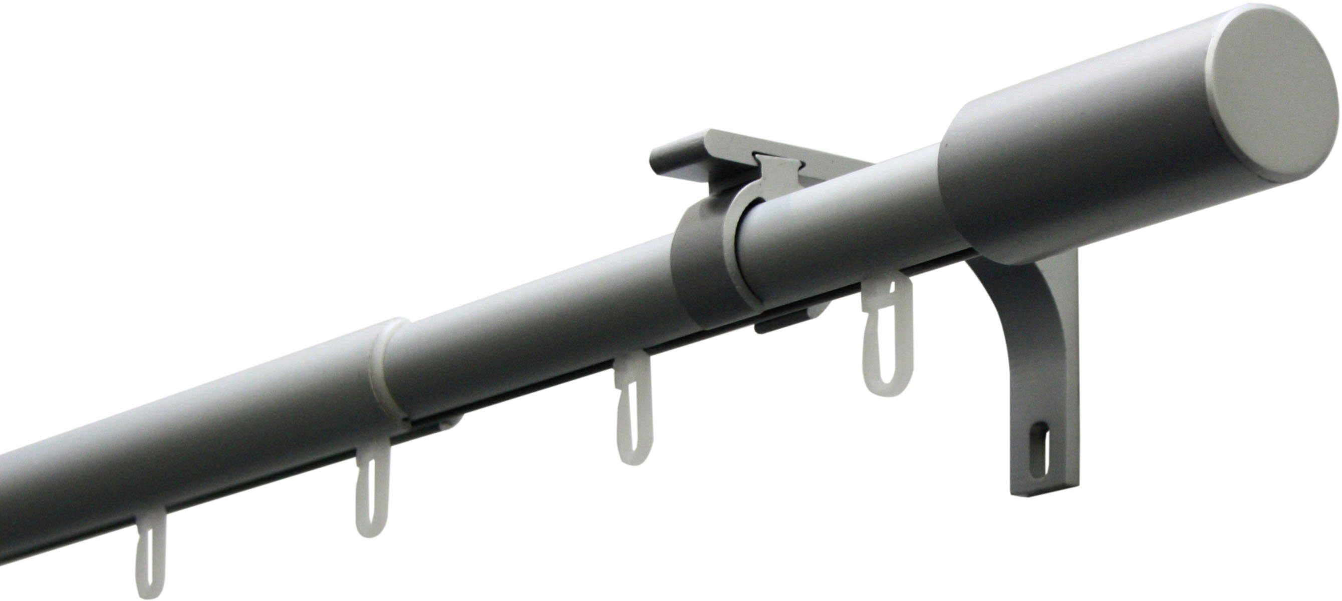 GARDINIA Gardinenstange Set, Ø 22 mm, 1-läufig, ausziehbar, mit Bohren, verschraubt, 1-Lauf