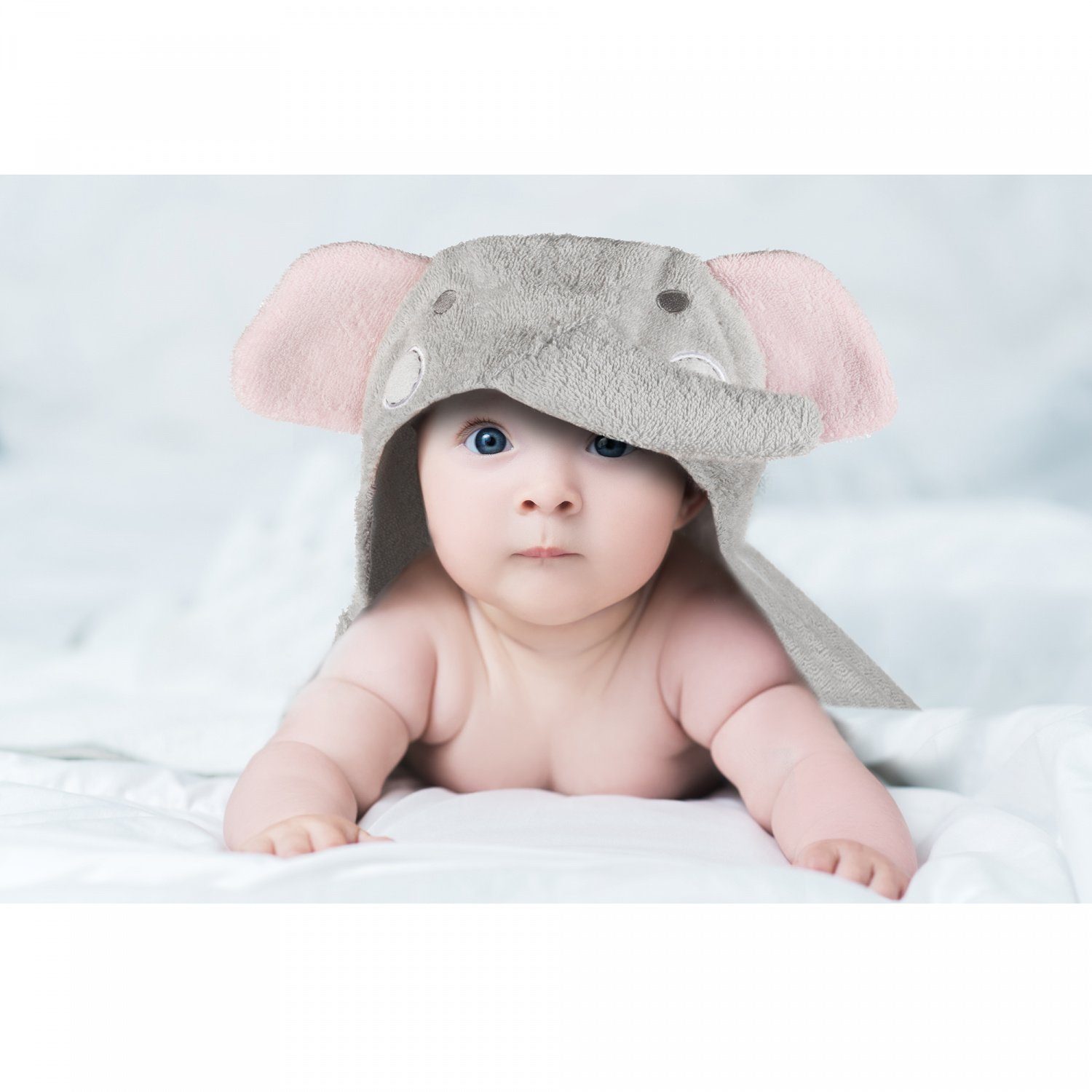 Baby Handtuch mit Kapuze Kinder Geschenk Baby 3D Maus Kapuzenhandtuch HECKBO 