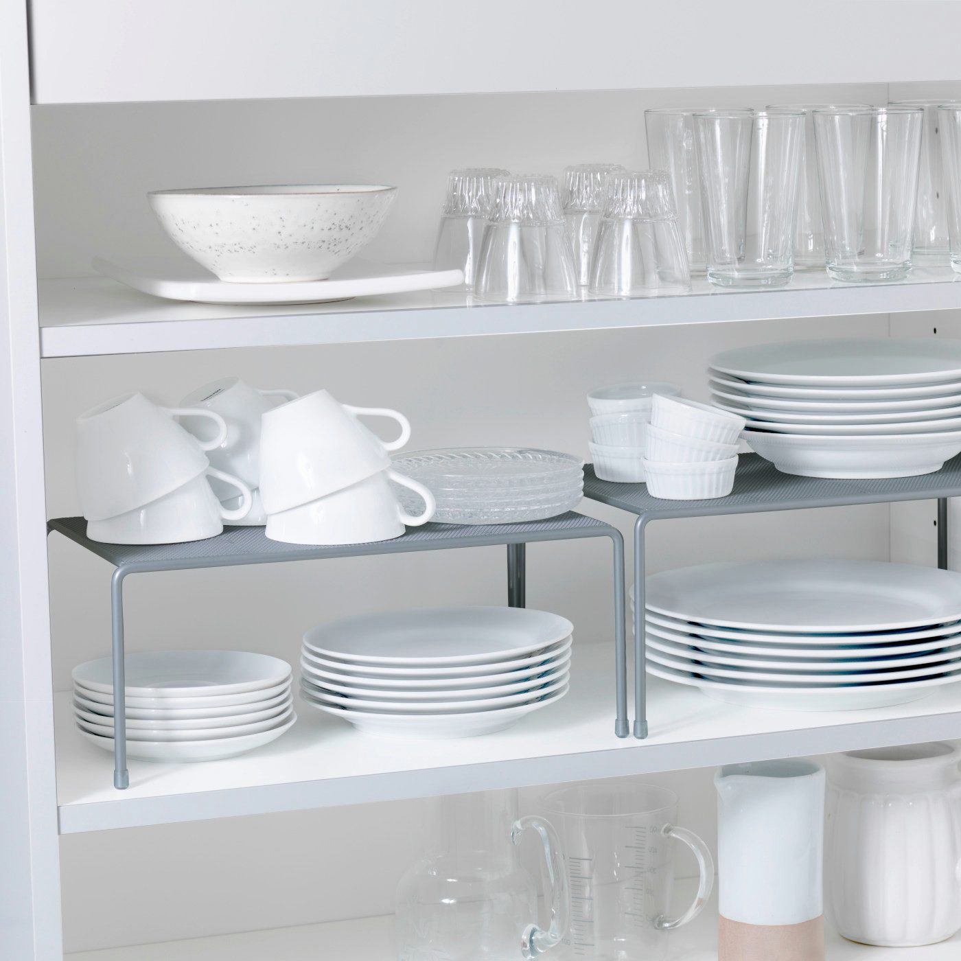 Betty Bossi Inneneinteilung Schrankeinsatz, Edelstahl - 2er-Set (2 St), Passt in jeden Schrank mit 23 cm Tiefe