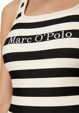 Marc O'Polo Badeanzug tiefer Rückenausschnitt, Logoschriftzug vorn