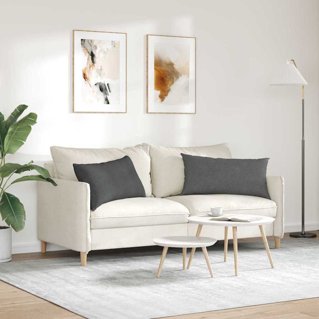 vidaXL Sitzauflage Sofakissen 2 Stück Dunkelgrau 80 x 40 cm Cordstoff, (2 St) – Bild 4 von 5