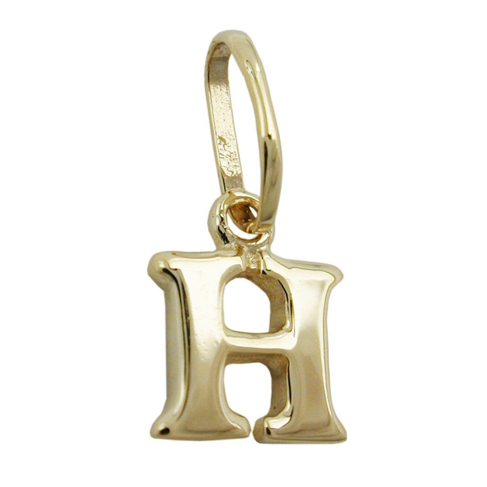 Kettenanhänger Anhänger Buchstabe " H " aus 375 Gelbgold